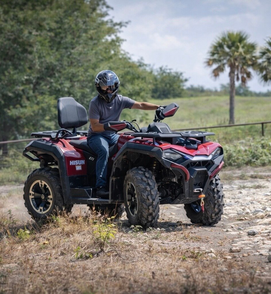 Hisun ATV with rider